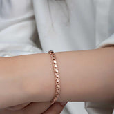 Silver Rose Sequin Chain Women's Bracelet
